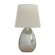 Libby Touch Table Lamp - Chrome with White Shade