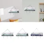 Wooden Welcome Hook Rack Wall Mounted Coat Rack Easy to Use Versatile Hanging