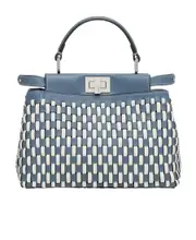 Fendi Peekaboo Mini Tote Bag One size Gray