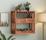 Sheesham wood Ferris Wine Rack in Honey Finish - 28 inch