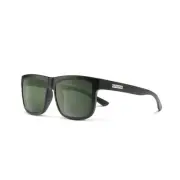 Suncloud Quiver Sunglasses, Matte Black Frame, Polarized Gray Green Lens