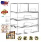 Stackable Clear Storage Drawer Set of 5 - Perfect for Makeup & Beauty Supplies