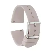 Silicone Watch Band 22mm Quick Release Watch Strap with Silver Clasp, Pink