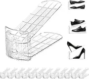 Copidrum 12Pack Clear Shoe Slot Organizer Shoe Stacker Organizer for Closet Shoe Rack Holder Space Saver Storage Organizador de Zapatos