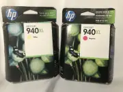 Hp 940xl Yellow And Magenta Ink Cartridges