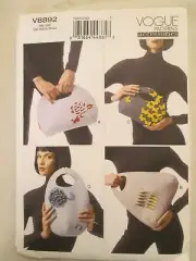 Vogue 8892 Accessories Bags Pattern Handbags Zipper Opening Contrast Lining