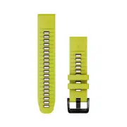 Garmin Quickfit 22mm Electric Lime Graphite Silicone Band