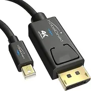 KabelDirekt – 4K Thunderbolt Cable/Mini-DP to DisplayPort Cable – 5m – with Special A.I.S. Shielding in DisplayPort Connector, Mini-DP/Thunderbolt 1 & 2 for PC, Laptop & Mac