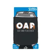 Oap Old And Plastered - Funny Novelty Stubby Holder With Base