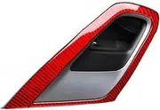 ATATNK Real Carbon Fiber Front Door Handle Trim Strip Cover Tuning Sticker Car Interior Accessories Compatible for Hyundai Veloster 2012-2017(A)