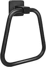 Towel Holder for Bathroom Wall Matte Black Towel Ring Stainless Steel Hand Towel Holder Heavy Duty Towel Hanger for Bath, Kitchen (Black)