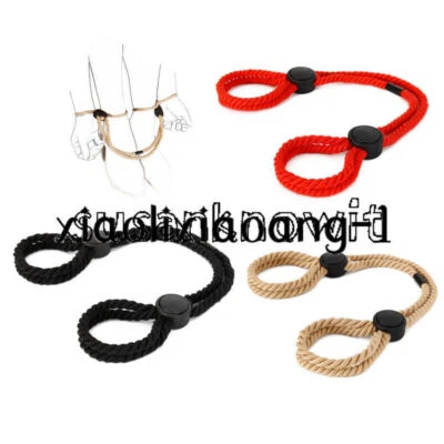 3 Colors Adjustable Rope Handcuffs Hand Shackles Restraints Slaver Cuffs Games