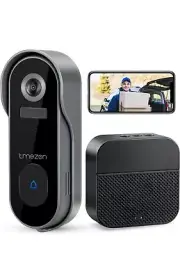 TMEZON Doorbell Camera Wireless SmartVideo Doorbell with Chime for Home Security
