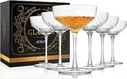 VIMERPA Coupe Glasses, Martini Cocktail Glasses Set of 6, 8oz Champagne Coupe Glasses, Vintage Cocktail Glass for Manhattan, Margarita, Espresso Martini, Christmas, Home Bar, Dinner Party, Birthdays