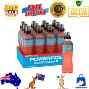 12x Berry Ice Zero Sugar Sports Drink Sipper Cap Bottles Powerade ION4 600ml