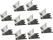 LIFKOME 10Pcs Stainless Steel Freezer Shelf Clips Easy Install Fridge Support Clips for Stronger Refrigerator Racks and Support for Home Use