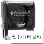 Large Self-Inking Super Homework Stamp Size 7/8" Tall x 2-1/4" Wide