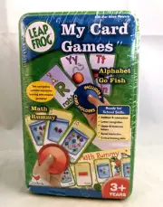 Leap Frog My Card Games Alphabet Go Fish Math Rummy New In Tin Sealed
