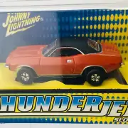 Johnny Lightning '70 Plymouth Barracuda, Orange, ThunderJet Chassis, New Cube
