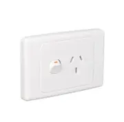 Clipsal 2015-WE - 10Amp Single Power Point White - 2000 Series