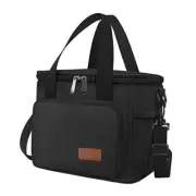 Reusable Lunch Box for Men/Women - Insulated Lunch Bag Medium Size 3-Black