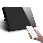 Smart Zigbee Black Single Gang Wall Switch