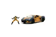 Jada 1:24 Scale Marvel Wolverine & Chevy Corvette 2020 Diecast Car Model