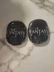 Apple AirPod Max Covers - Fantasy Stars Text Silocone Covers Shiny Black White