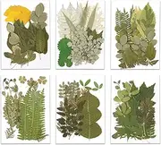 126 Pcs Dried Greenery DIY Dried Pressed Greenery Kit Creative Pressed Craft for Handbook Resin Craft Nail Art