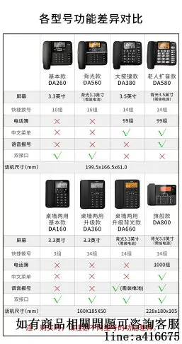 Gigaset原西門子壁掛式家用有線固話小巧型辦公室固定電話機座機 全館