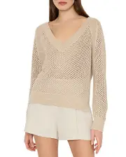 Milly Sequin Mesh Sweater