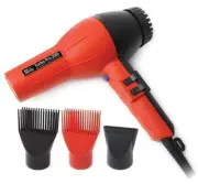 Annie- Hot and Hotter Salon Turbo Pro-2000 Ionic Hair Dryer - Red - Ceramic -...