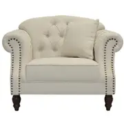[Florabelle Living] Vaucluse Buttoned Armchair Beige