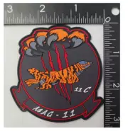 MARINE CORPS MAG-11 TIGER TEAM PVC HOOK & LOOP PATCH
