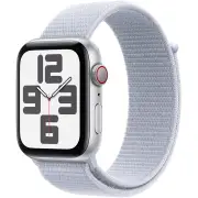 Apple Watch SE 44mm Silver Aluminium Case GPS + Cellular Sport Loop (Blue Cloud)