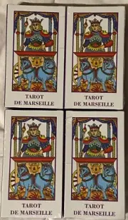 LOT OF 4 NEW MARSEILLE MARSELLA CAMOIN JODOROWSKY TAROT 78 CARDS DECK SEALED