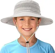 [camptrace] Toddler Kids Sun Hat UPF 50+ Wide Brim Bucket Hat Outdoor Baby Beach Hat for Boys Girls 2-13 Years