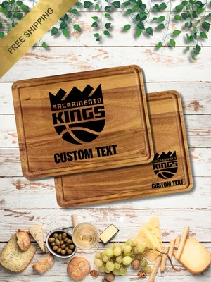SACRAMENTO KINGS | CUSTOM ENGRAVED CHARCUTERIE | CUTTING BOARD | ACACIA WOOD