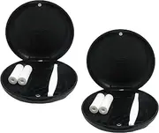 Dentojoy Slim Aligner Case/Aligner and Retainer Case/Dental Orthodontic Retainer Box - Black Color with 2 Pcs Aligner Chewies and 1 Pcs of Aligner Retriever Remover Tool with each Pack
