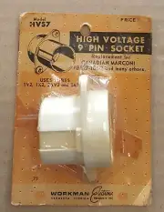 Workman HVS7 High Voltage 9-Pin Tube Socket for Vintage TVs * NEW in Pkg