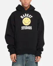 [Market] Market Smiley Lockup Hoodie Black - Size 2XL 2XL Black