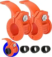 ZY-HUAN Barbell Clips 1 inch Barbell Clamps 0.9-1.18inch Quick Release Weight Clips for Bars Multi-Size Adjustable Olympic Barbell Clamps（Orange)