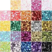 6mm Loose Sequins,Bulk 24 Rainbow Round Cup Sequins for Sewing Craft Nails