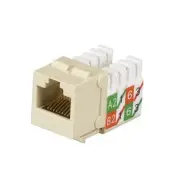Black Box Ivory Unshielded CAT6 Keystone Jack (fmt632r3)