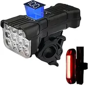 Fay Bless 800 Lumens Bike Lights,IPX6 Waterproof,Super Bright Bike Light for Night Riding, USB Rechargeable 5 Light Modes Bicycle Headlight with Electric Bike Horn