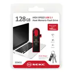 【SEKC】SDM32 USB3.1 128GB高速金屬扣環隨身碟