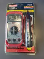 NOS Craftsman Multimeter Kit with AC Voltage Detector, 8 Functions 3482146 600V