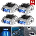 2-12X Solar LED Pathway Driveway Lights Lamp Dock Step Road Safety Marker