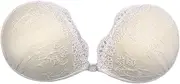 [oshhni] Women Reusable Lace, Invisible Strapless Bra Backless Silicone Gel Bra, C