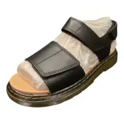 Dr Martens Little Girls Romi J Ankle Strap Sandals Black Salt Metallic Size 12 M